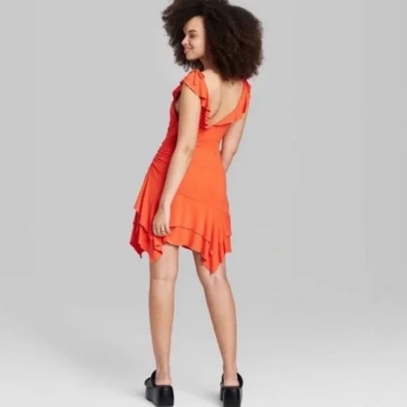 wild fable orange dress NEW Wild Fable Orange Dress S (4-6)